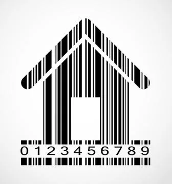 Barcode Home  Image Vector Illustration Stock Illustration