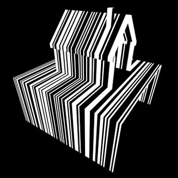 Barcode house diagram Stock Illustration
