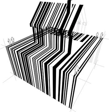 Barcode house diagram Stock Illustration