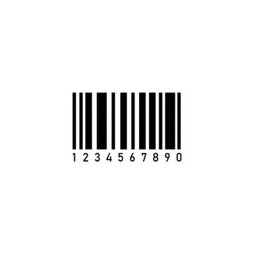 Barcode icon in black on isolated white background. EPS 10 vector. Stock Illustration