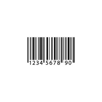 Barcode icon in black on isolated white background. EPS 10 vector. Stock Illustration