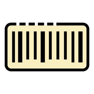Barcode icon color outline vector Stock-Illustration