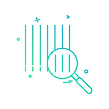 Barcode icon design vector イラスト素材