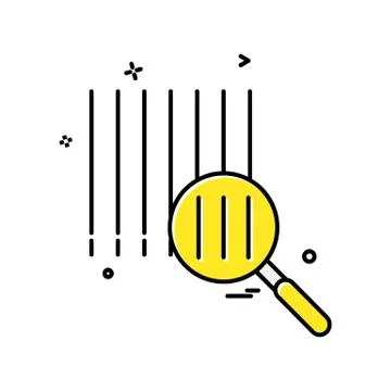 Barcode icon design vector Illustrazione stock