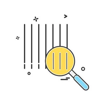 Barcode icon design vector Illustrazione stock