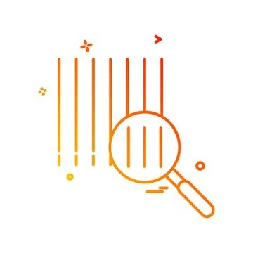 Barcode icon design vector Illustrazione stock