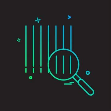 Barcode icon design vector Illustrazione stock