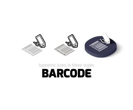 Barcode icon in different style Stock-Illustration