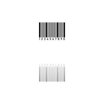 Barcode icon flat Illustrazione stock