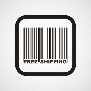 Barcode Icon Flat Simple Vector illustration Illustrazione stock