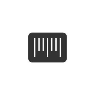 Barcode icon in flat style. Product distribution vector illustration on white Illustrazione stock