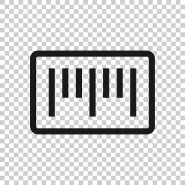 Barcode icon in flat style. Product distribution vector illustration on white Stock Illustration