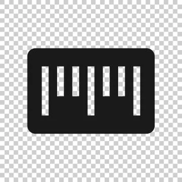 Barcode icon in flat style. Product distribution vector illustration on white Illustrazione stock