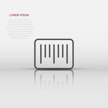 Barcode icon in flat style. Product distribution vector illustration on whi.. Stock Illustration