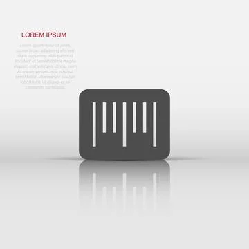 Barcode icon in flat style. Product distribution vector illustration on whi.. Stock Illustration
