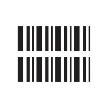 Barcode icon flat vector illustration. Illustrazione stock