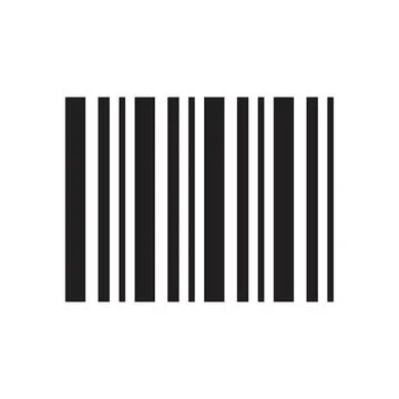 Barcode icon flat vector illustration. Stock Illustration