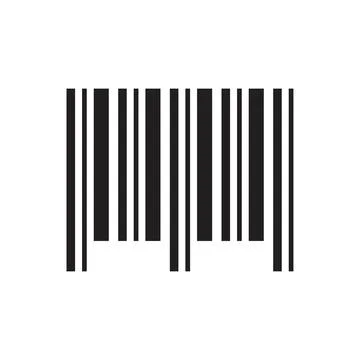 Barcode icon flat vector illustration. Illustrazione stock