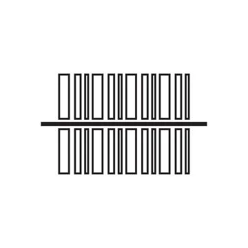 Barcode icon flat vector illustration. Illustrazione stock