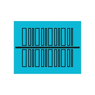 Barcode icon flat vector illustration. Illustrazione stock