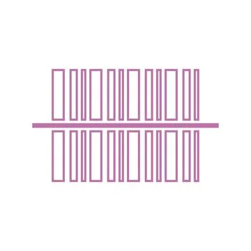 Barcode icon flat vector illustration. Stock Illustration