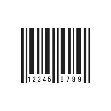 Barcode icon flat vector illustration. Illustrazione stock