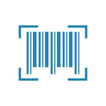 Barcode icon flat vector illustration. Illustrazione stock