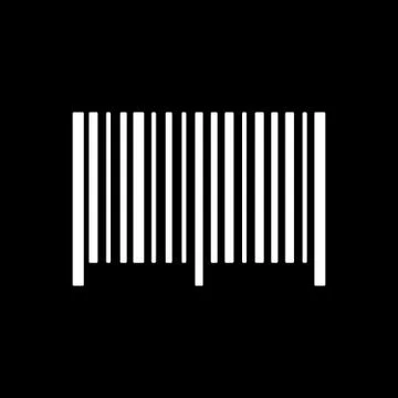 The barcode icon. Identification and ID symbol. Flat 스톡 일러스트