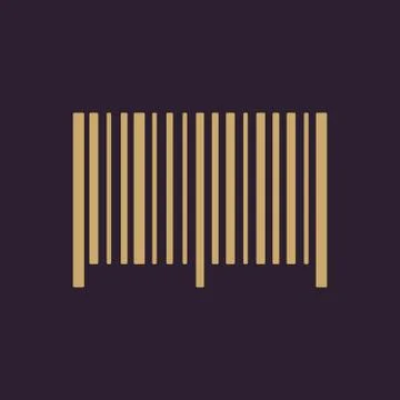 The barcode icon. Identification and ID symbol. Flat Stock Illustration