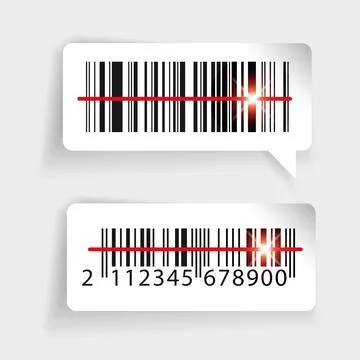 Barcode Icon label vector Stock Illustration