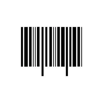 Barcode icon logo design template isolated illustration Illustrazione stock