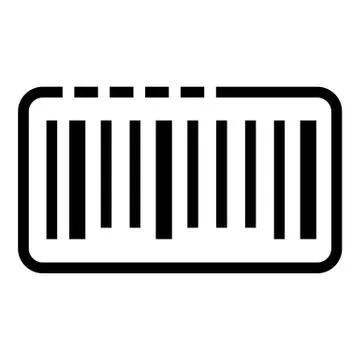 Barcode icon, outline style Stock-Illustration