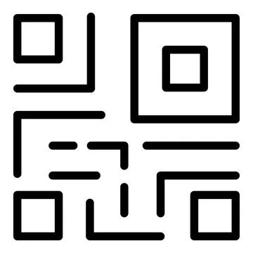 Barcode icon outline vector. Qr code Illustrazione stock