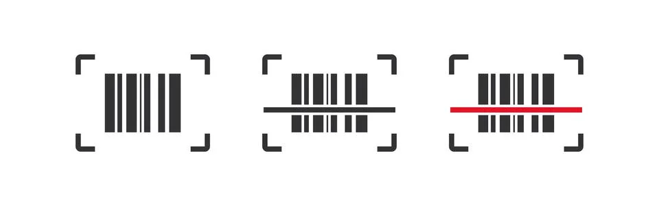 Barcode icon. Scanner barcode illustration symbol. Sign scan sticker vector Illustrazione stock