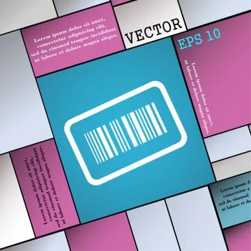 Barcode icon sign. Modern flat style for your design. Vector Illustrazione stock