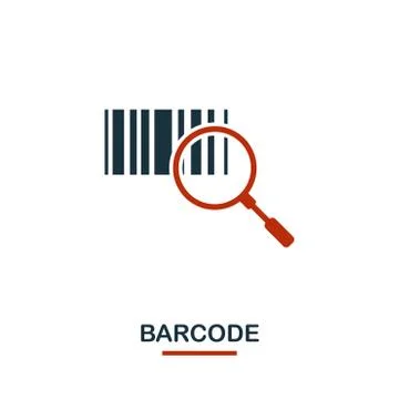 Barcode icon in two colors. Creative black and red design from e-commerce ico Stock-Illustration