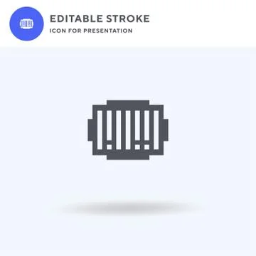 Barcode icon vector, filled flat sign, solid pictogram isolated on white, log Illustrazione stock