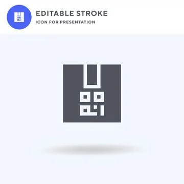 Barcode icon vector, filled flat sign, solid pictogram isolated on white, log Illustrazione stock