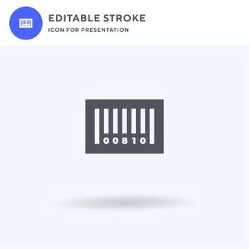 Barcode icon vector, filled flat sign, solid pictogram isolated on white, logo Stock-Illustration