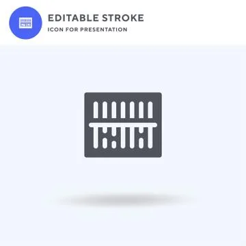 Barcode icon vector, filled flat sign, solid pictogram isolated on white, logo Illustrazione stock