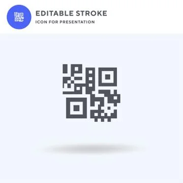 Barcode icon vector, filled flat sign, solid pictogram isolated on white, logo Stock Illustration