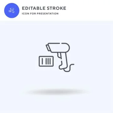 Barcode icon vector, filled flat sign, solid pictogram isolated on white, logo Illustrazione stock