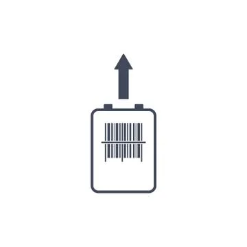 Barcode Icon Vector flat design style Stock Illustration