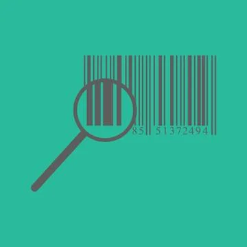 Barcode icon vector Illustrazione stock