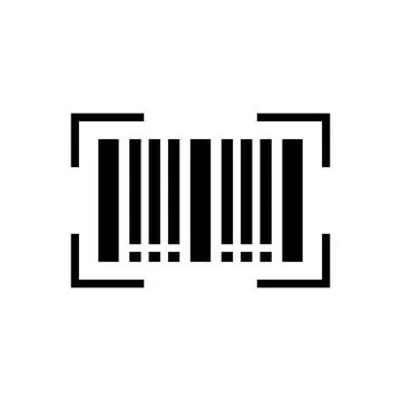 Barcode icon vector Illustrazione stock