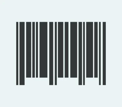 Barcode icon on white background Stockillustratie