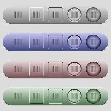 Barcode icons on menu bars Stock Illustration