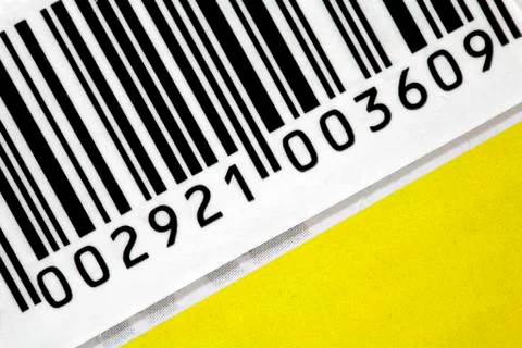 Barcode, identification code, macro Stockfoto's