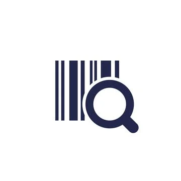Barcode identify or search icon Stock Illustration