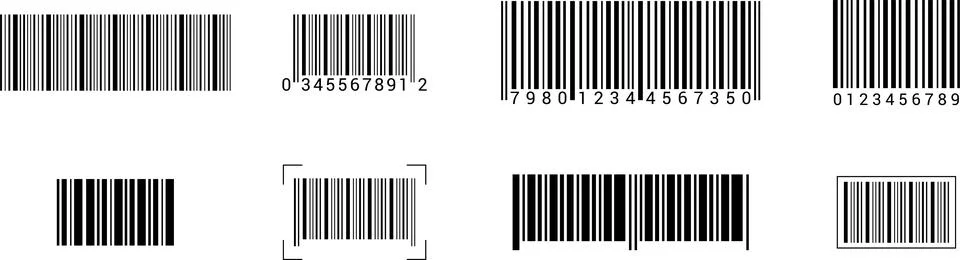 Barcode illustration. Barcode sticker on isolated background. Barcode, QR code Stockillustratie